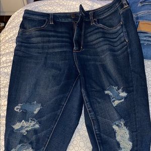 American Eagle Dark Wash Ripped Jeans